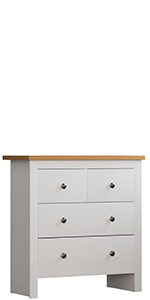 Vida Designs Arlington 2+2 Drawer Chest, White