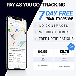 Pay as you go gps tracker subscription costs