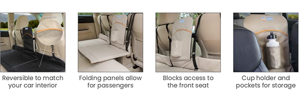Kurgo backseat bridge, safe driving for pets, pet vehicle safety, backseat divider for dogs, petsafe