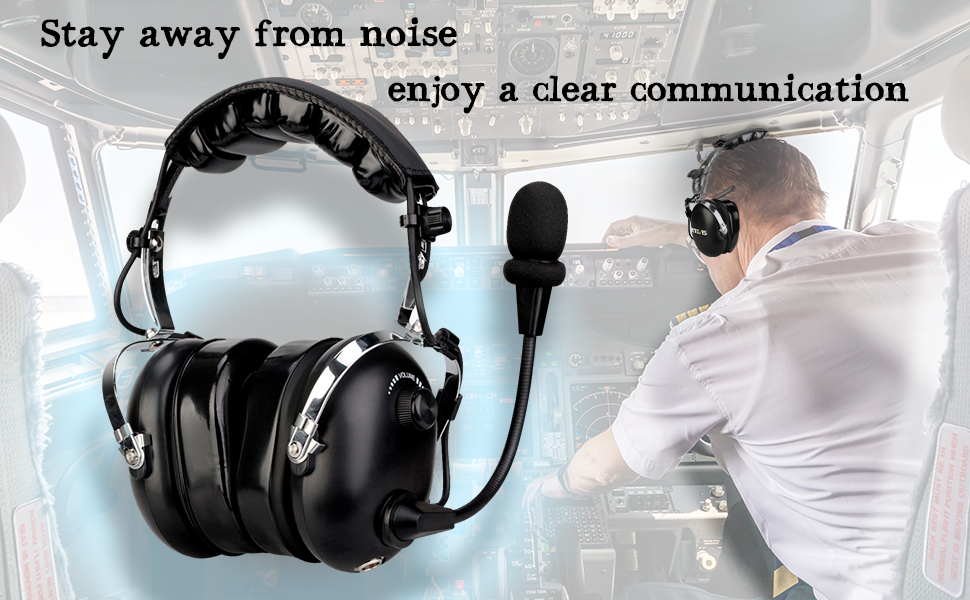 Retevis EH070K Aviation Headset Walkie Talkie Earpiece PNR Headset