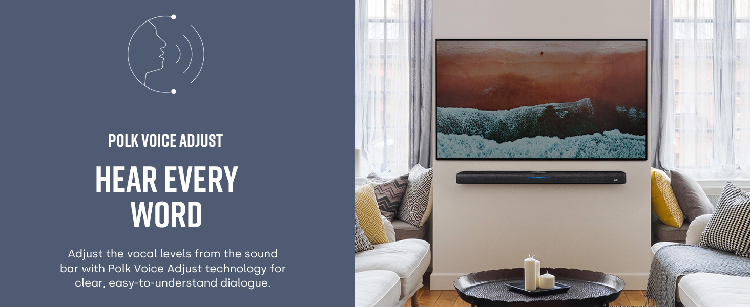 Polk React Soundbar with Alexa Built-In