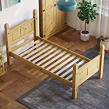 Vida Designs Corona Single Bed, High Foot End
