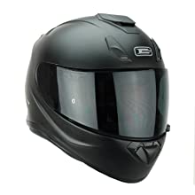 G-Mac Roar Evo Full Face Fibreglass Blackout Motorcycle Motorbike Helmet