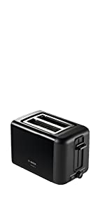 Bosch TAT3P423GB DesignLine Stainless Steel Toaster, Two Slice - Black