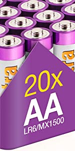 20 AA batteries