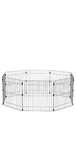 Iris Ohyama, Outdoor dog playpen / puppy playpen, door with latch, for dog - Wire Pet Circle 