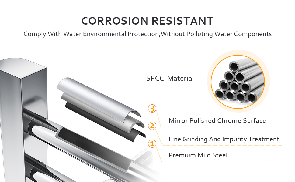 towel radiator bathroom radiators 500mm wide heated towel rail chrome flat panel wall mounted ladder