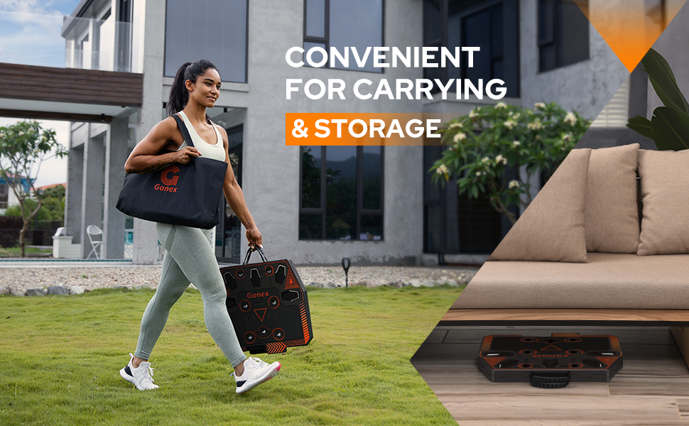 Gonex Home gym is convenient for carrying and storage.