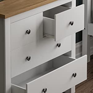Vida Designs Arlington 2+2 Drawer Chest, White