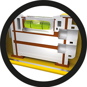 Stabila spirit level installation system