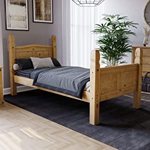 Vida Designs Corona Single Bed, High Foot End