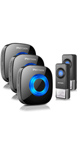 Wireless Doorbell, PHYSEN 1000ft Long Range Door Bells