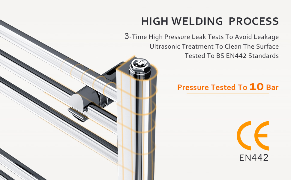 towel radiator bathroom radiators 500mm wide heated towel rail chrome flat panel wall mounted ladder