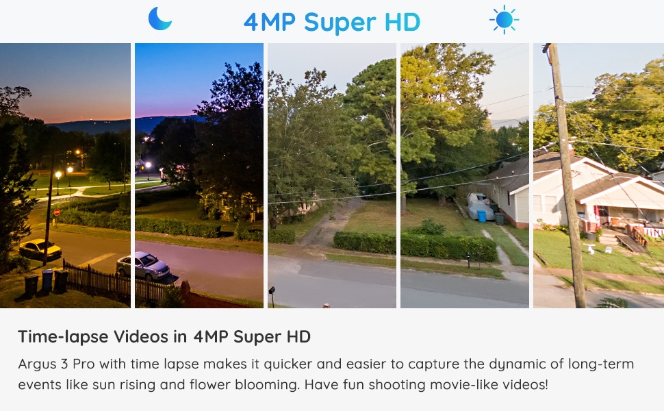 4MP SUPER HD time lapse video