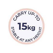 Carry up to 15kg. Stable at any height