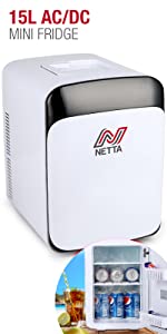 15L MINI FRIDGE WHITE