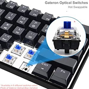 Hot Swappable Gateron Optical Switches