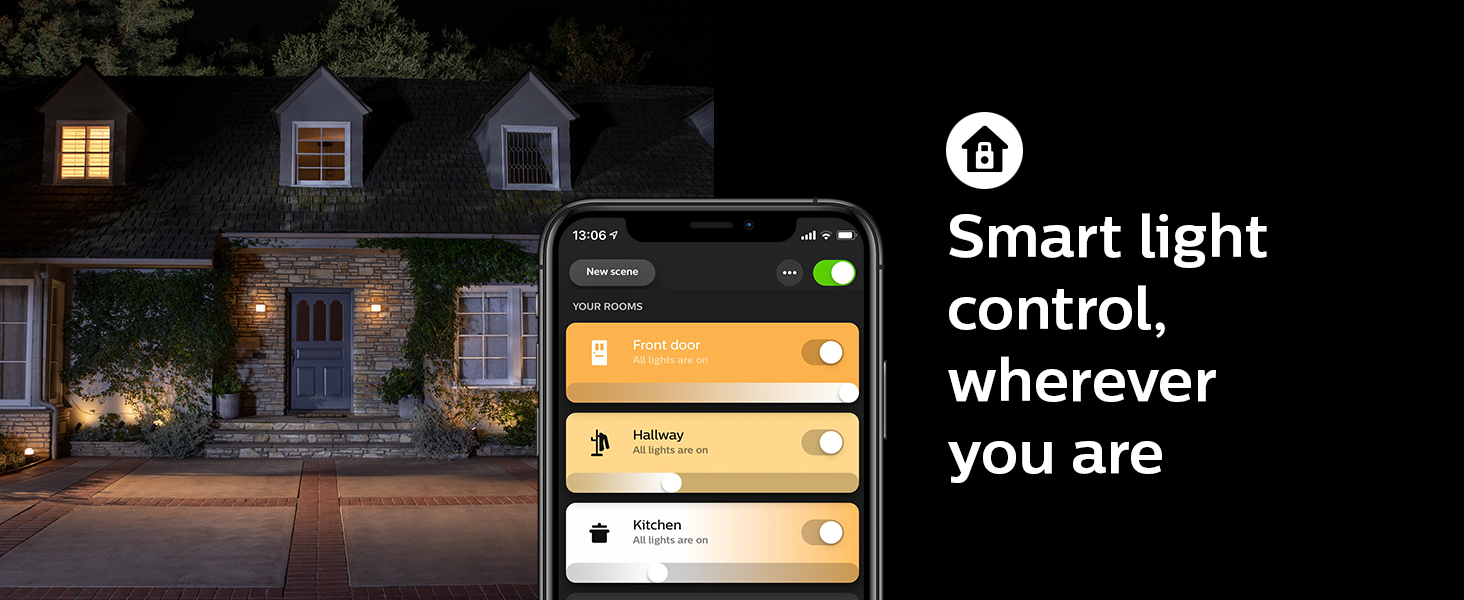 Smart light control away from home