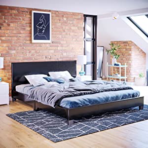 Lisbon King Size Faux Leather Bed