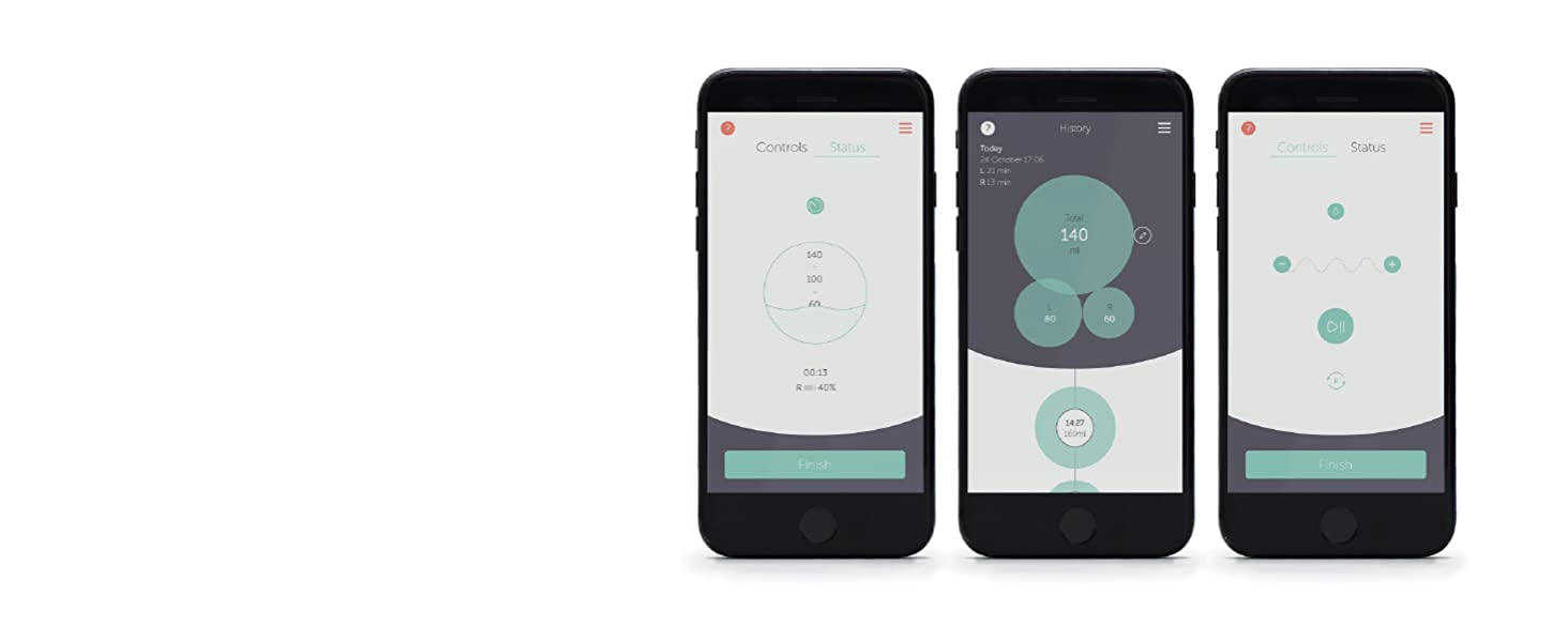Connect to the Elvie Pump app to monitor milk volume, track pumping history, and more.