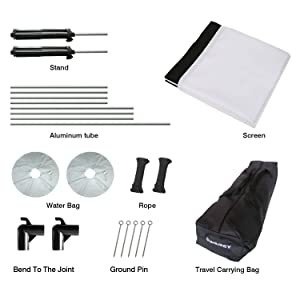 video projector screen with tripod