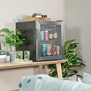 Kuhla 46L Glass Door Cooler - Stainless Steel