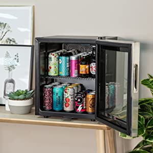 Kuhla 46L Glass Door Cooler - Stainless Steel
