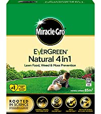 Miracle-Gro EverGreen Natural 4 in 1 Lawn Food, Weed & Moss Prevention