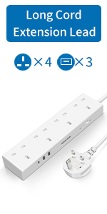 4 AC+2USB+1 Type C