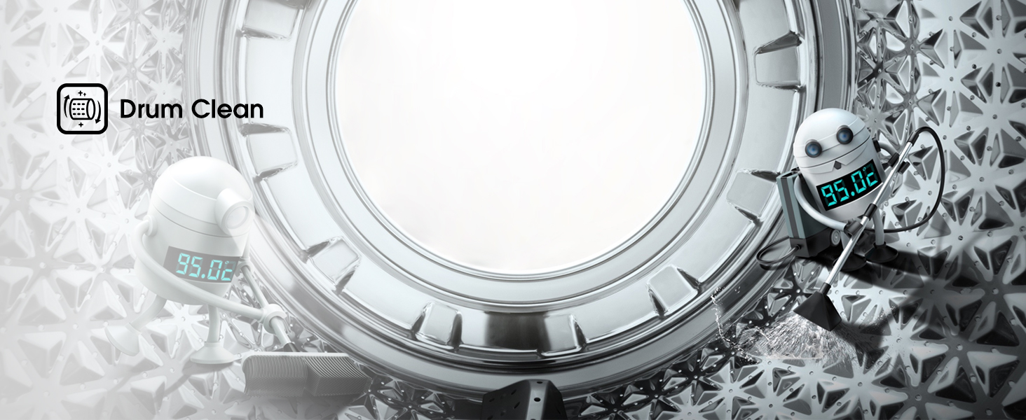 Scalding hot water and a rapid spin remove odor-causing bacteria and mold from your washer.