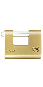 padlock yale brass