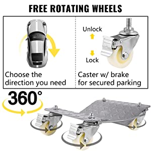 The 3-inch diameter universal wheels mean smoother movements and longer lifespan.
