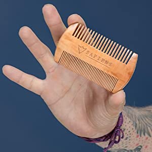 sapiens wooden beard comb