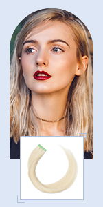 Elailite tape in hair extension real human hair