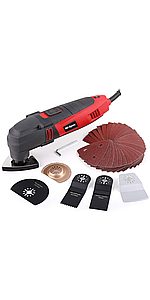 37 Piece 220W Corded Power Oscillating Multi Tool