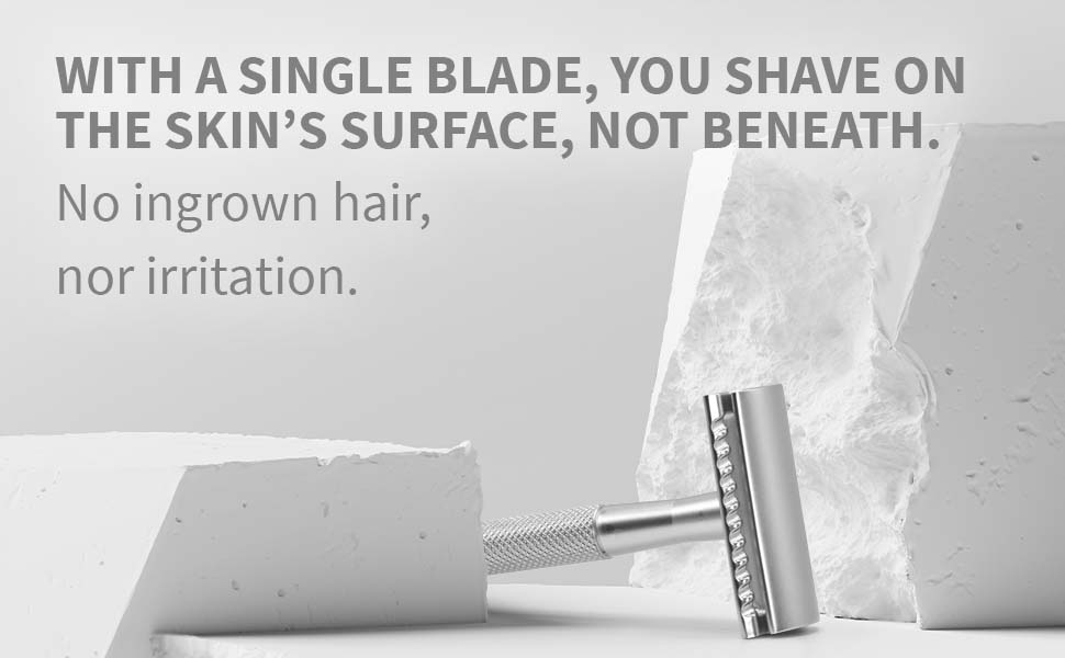 silver metal safety razor