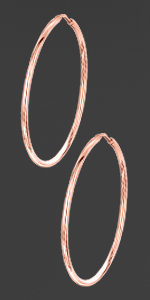 Rose Gold Plated Sleeper Earrings 45mm