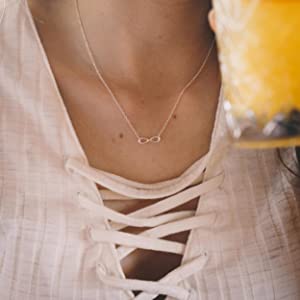 Sterling Silver Infinity Friendship Quote Necklace