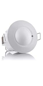 Motion detector indoor flush mounted ceiling mounting programmable infrared sensor 6m 360° LED