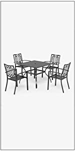 patio table and chairs