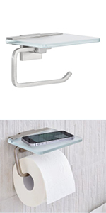 roll holder with shelf