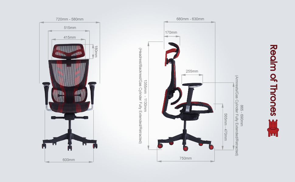 Admiral by Realm of Thrones in Red Insignia Measurements/Specifications