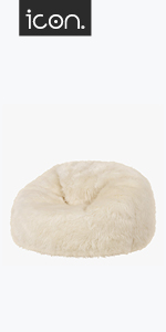 Classic faux fur bean bag chair for adults fluffy furry beanbags for living room or bedroom