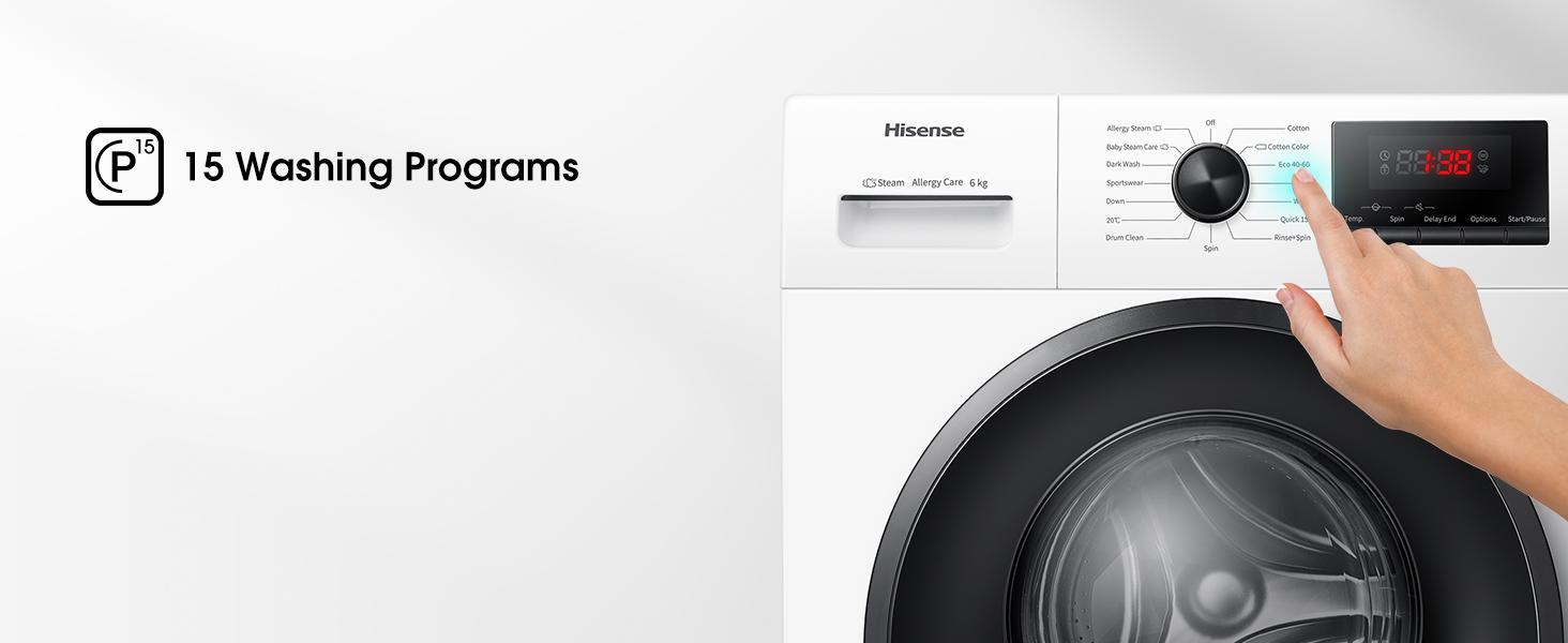 15 Washing Programs
