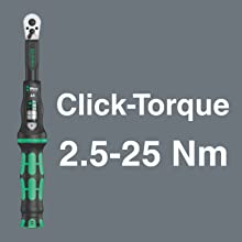 Torque wrench; range 2.5-25 Nm