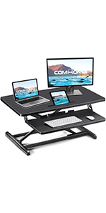 Standing desk converter