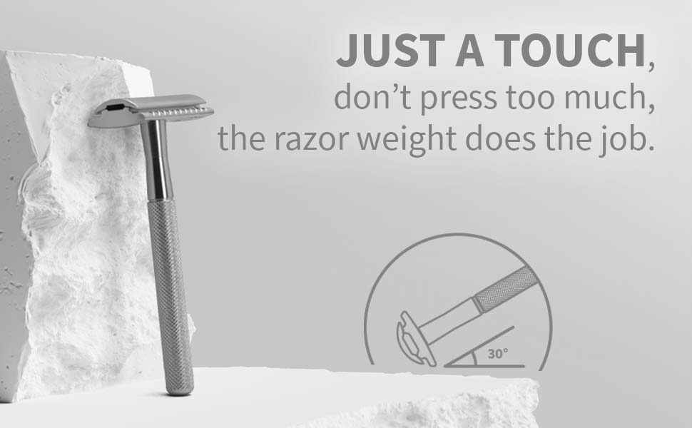 silver metal safety razor