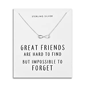 Sterling Silver Infinity Friendship Quote Necklace