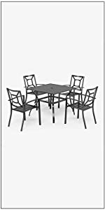 patio table and chairs