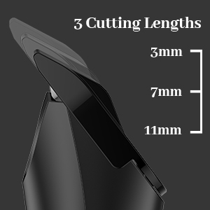 Mens body shaver comes with an adjustable guide comb. (3/7/11mm).